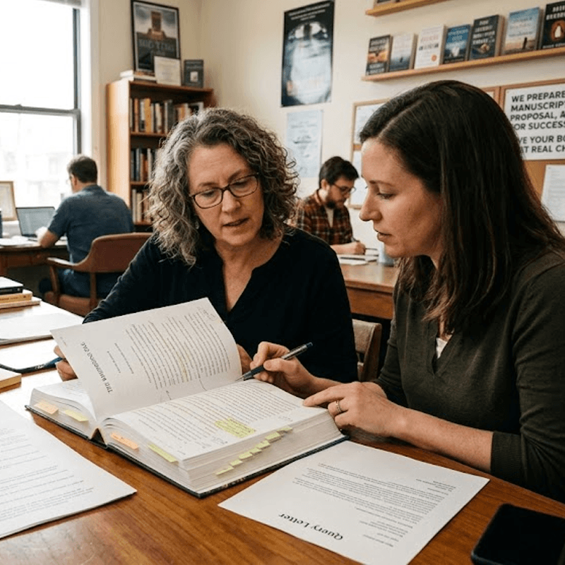 Query letter and manuscript prepared with traditional publishing services